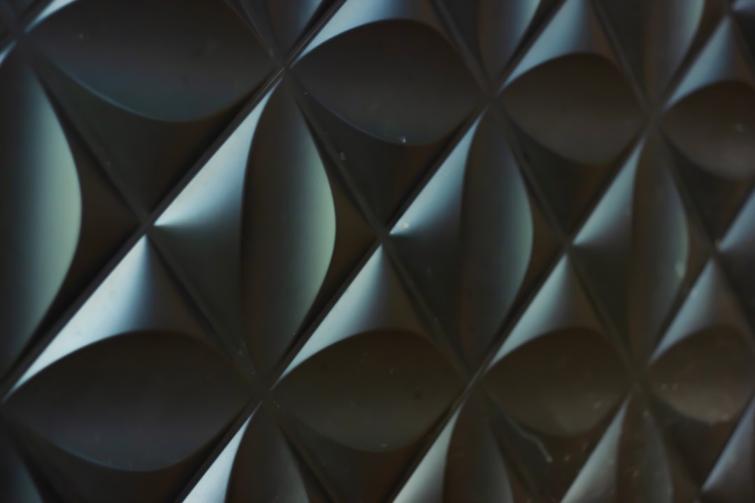 Abstract geometric pattern with curved shapes and shadows